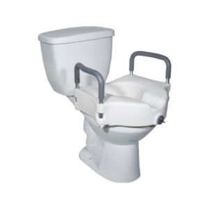 Asiento de inodoro elevado con brazos
